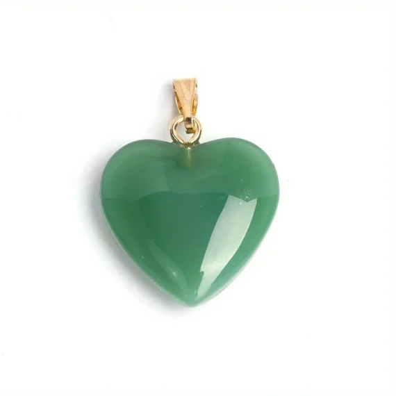 Pendentif cœur en verre coloré 5